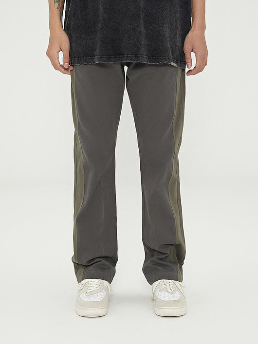 Pantalones Casuales de Sarga con Costuras Contrastadas - Image 8