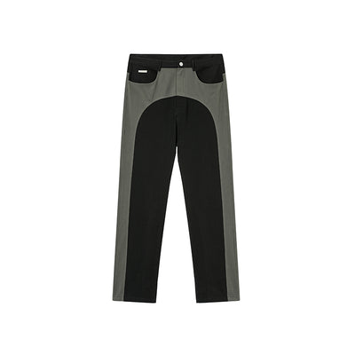 Pantalones Casuales de Sarga con Costuras Contrastadas - Image 11