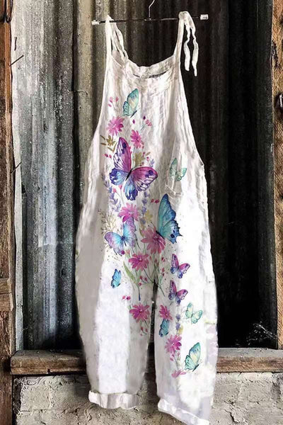 Jumpsuit Retro Estampado de Pierna Ancha para Mujer - Image 12