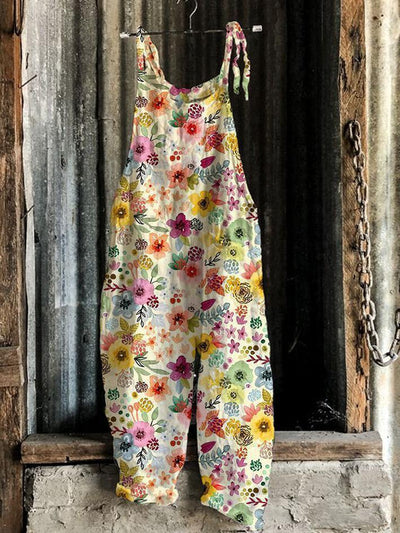 Jumpsuit Retro Estampado de Pierna Ancha para Mujer - Image 14