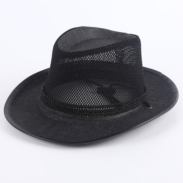 Sombrero Vaquero de Paja para Hombre - Protección Solar Playa y Verano