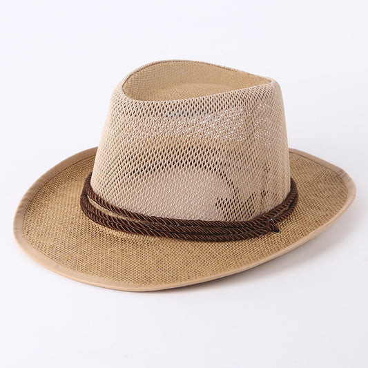 Sombrero Vaquero de Paja para Hombre - Protección Solar Playa y Verano - Image 2