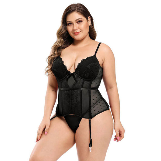Conjunto Lencería Sensual Cinturón Porta Ligas Acero - Image 9