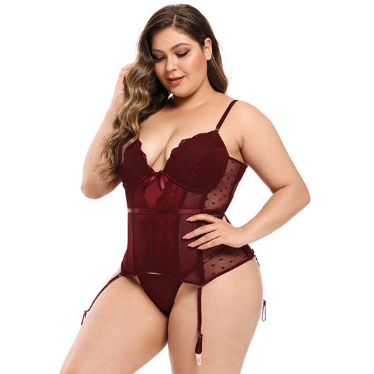 Conjunto Lencería Sensual Cinturón Porta Ligas Acero - Image 8