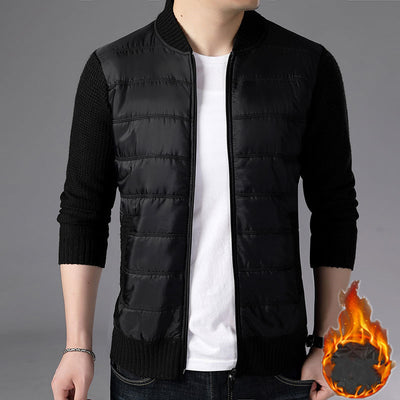 Cardigan de Cuello Mao Tejido para Hombre