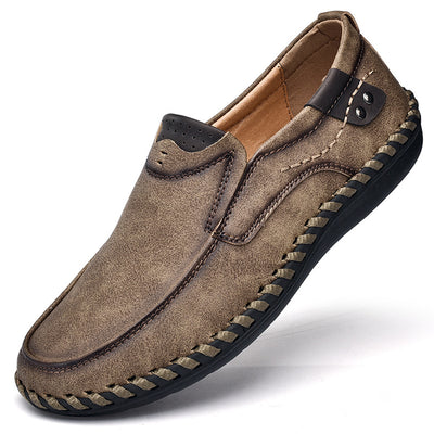 Zapatos de Cuero Casual Estilo Británico Retro Talla Grande para Hombre - Image 9