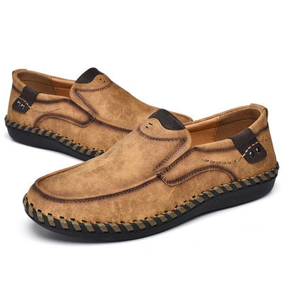 Zapatos de Cuero Casual Estilo Británico Retro Talla Grande para Hombre - Image 7