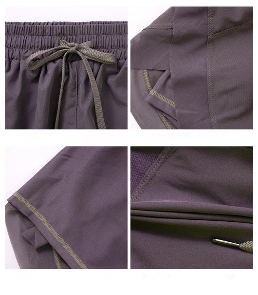 Shorts Deportivos Dos Piezas Cintura Alta Mujer Compresión - Image 13