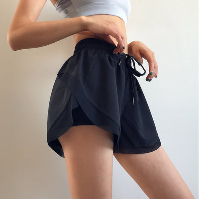 Shorts Deportivos Dos Piezas Cintura Alta Mujer Compresión - Image 3