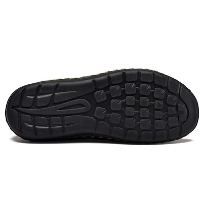 Zapatos de Cuero Casual Estilo Británico Retro Talla Grande para Hombre - Image 4
