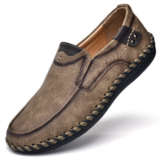 Zapatos de Cuero Casual Estilo Británico Retro Talla Grande para Hombre - Image 2