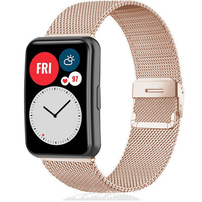 Correa Metálica Malla Huawei Watch Fit - Acero Inoxidable con Cierre Magnético - Image 4
