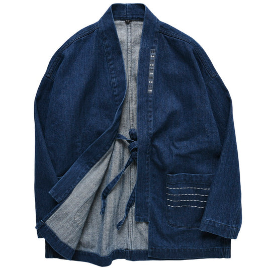 Chaqueta Suelta de Denim Espiga