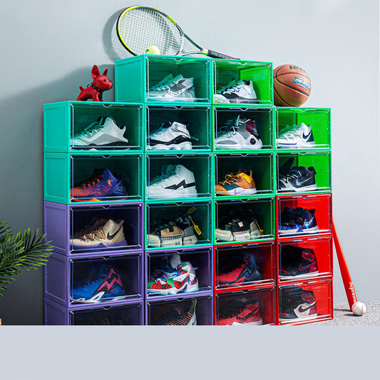 Caja Organizadora Transparente para Zapatos Deportivos - Reforzada y Apilable