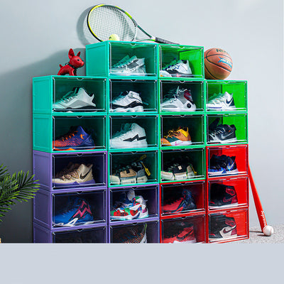 Caja Organizadora Transparente para Zapatos Deportivos - Reforzada y Apilable
