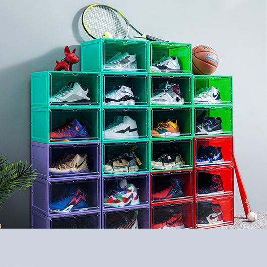 Caja Organizadora Transparente para Zapatos Deportivos - Reforzada y Apilable