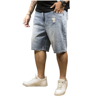 Shorts de Mezclilla Elástica de Cinco Bolsillos para Hombre - Image 5