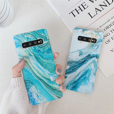 Funda Protectora Mármol Oro con Flujo Quicksand - Carcasa Suave - Image 7