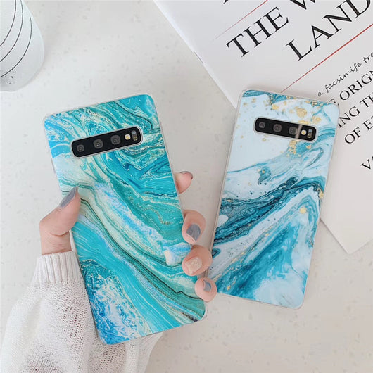 Funda Protectora Mármol Oro con Flujo Quicksand - Carcasa Suave - Image 7