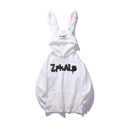 Sudadera Retro con Capucha y Orejas de Conejo Bordadas - Image 10