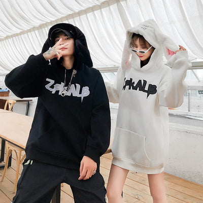 Sudadera Retro con Capucha y Orejas de Conejo Bordadas - Image 12