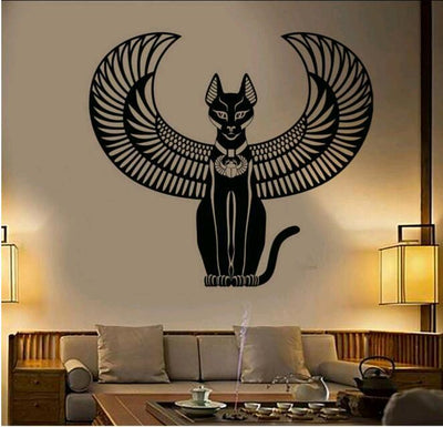 Vinilo Decorativo Diosa Gato Egipcia - Adhesivos Murales Grandes - Image 9