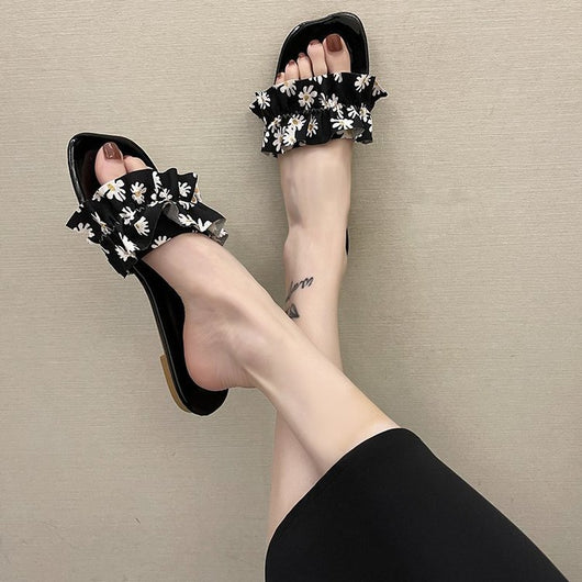 Sandalias y Pantuflas Floral Mujer con Suela Suave y Cómoda - Image 11
