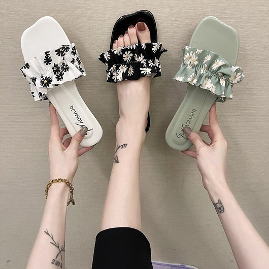 Sandalias y Pantuflas Floral Mujer con Suela Suave y Cómoda - Image 2