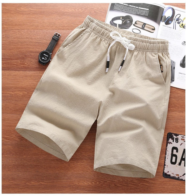 Shorts Casuales para Hombre de Color Sólido - Pantalones Cortos de Playa Holgados - Image 4