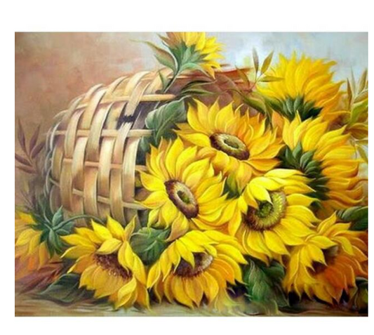 Kit de Pintura por Números - Cesta de Flores Caídas