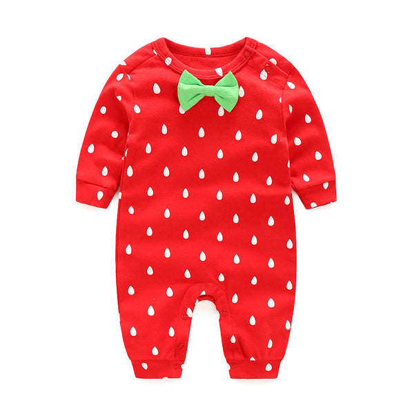 Pijama Enterizo de Algodón con Lazo para Bebé Niño y Niña