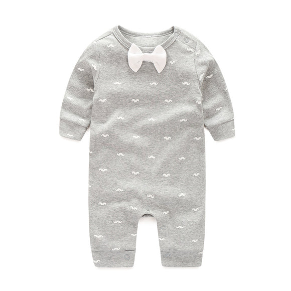 Pijama Enterizo de Algodón con Lazo para Bebé Niño y Niña