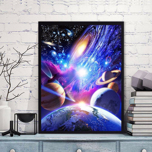 Cuadro de Diamantes 5D Universo Brillante - Pintura de Mosaico para Decoración - Image 5