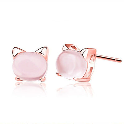 Aretes de Plata Pura S925 Gatos Coreanos para Niñas y Adolescentes - Image 13