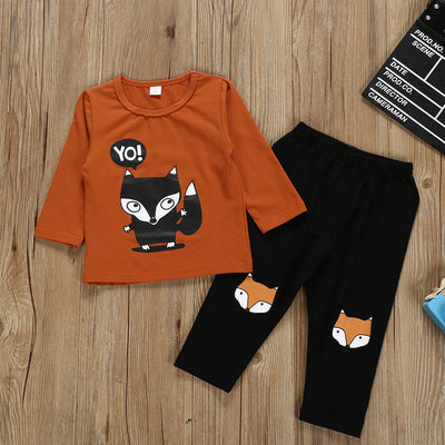 Conjunto Infantil Estampado Zorro - Playera y Pantalón Manga Larga - Image 8