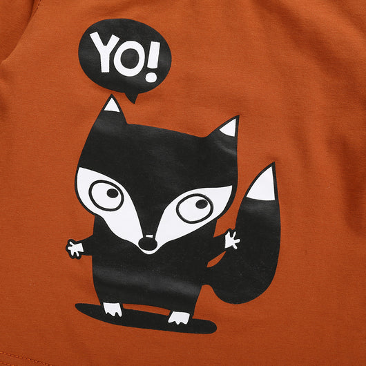 Conjunto Infantil Estampado Zorro - Playera y Pantalón Manga Larga - Image 7