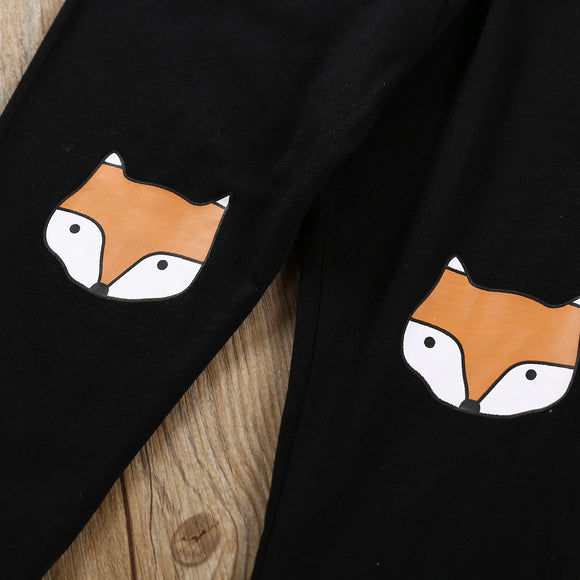 Conjunto Infantil Estampado Zorro - Playera y Pantalón Manga Larga
