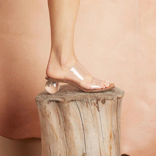 Sandalias de Playa con Tacón Grueso Cristal - Versátiles para Vacaciones - Image 11