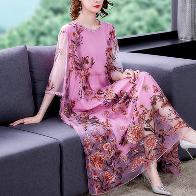 Falda Floral Estilo Occidental Noble para Mujer - Diseño Rejuvenecedor - Image 11
