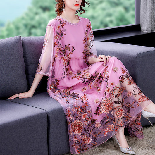 Falda Floral Estilo Occidental Noble para Mujer - Diseño Rejuvenecedor - Image 11