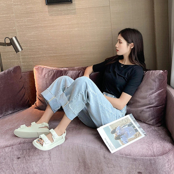 Sandalias Planas Cómodas para Mujer con Diseño Minimalista
