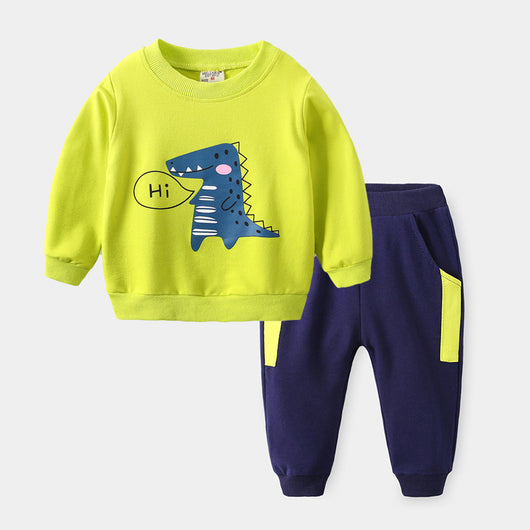 Conjunto Deportivo Infantil con Estampado Cartoon - Sudadera y Pantalón Holgado - Image 6