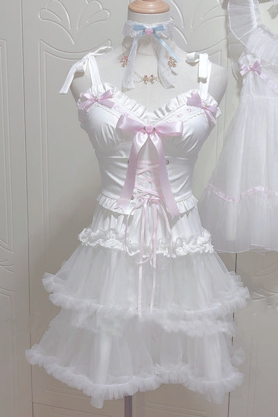 Vestido de Fiesta Blanco con Faja Reductora y Tirantes Ajustables