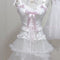 Vestido de Fiesta Blanco con Faja Reductora y Tirantes Ajustables