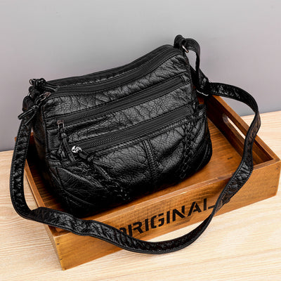 Bolso Mensajero de Cuero Suave con Gran Capacidad para Mujer - Image 4
