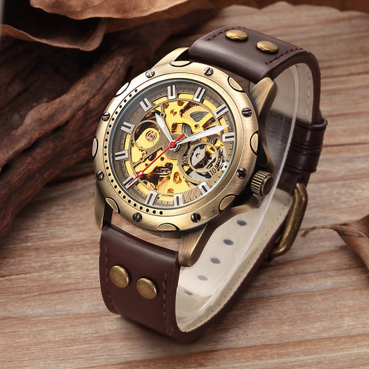 Reloj Mecánico Automático Retro Calavera
