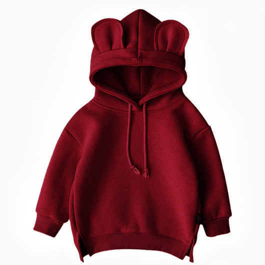 Sudadera Infantil con Capucha y Diseño Cartoon de Colores Sólidos - Image 19