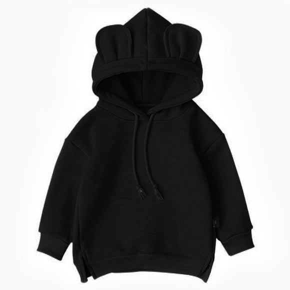 Sudadera Infantil con Capucha y Diseño Cartoon de Colores Sólidos