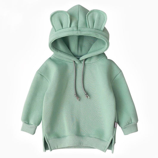 Sudadera Infantil con Capucha y Diseño Cartoon de Colores Sólidos - Image 9