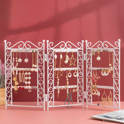 Organizador de Joyería con 3 Puertas - Soporte Metálico para Collares y Aretes - Image 3